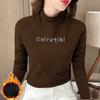Fleece Warm Semi-turtleneck Bottoming Shirt Women's Autumn and Winter Matching New Long-sleeved T-shirt Women's Top Foreign Style