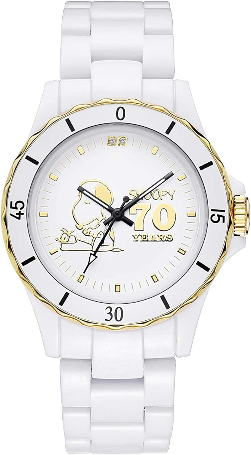 

70-я годовщина World Diamond Hybrid Ceramic Watch [SNOOPY] (белый) [Элемент]