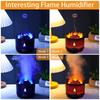 Essential Oil Diffuser with Simulated Flame & Volcano Light Effects, 1 Piece Flame Diffuser with Night Light & Remote Control, S