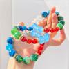 Design Sense Natural Red Chalcedony Blue Chalcedony Green Chalcedony White Crystal Design Sense Bracelet Bracelet