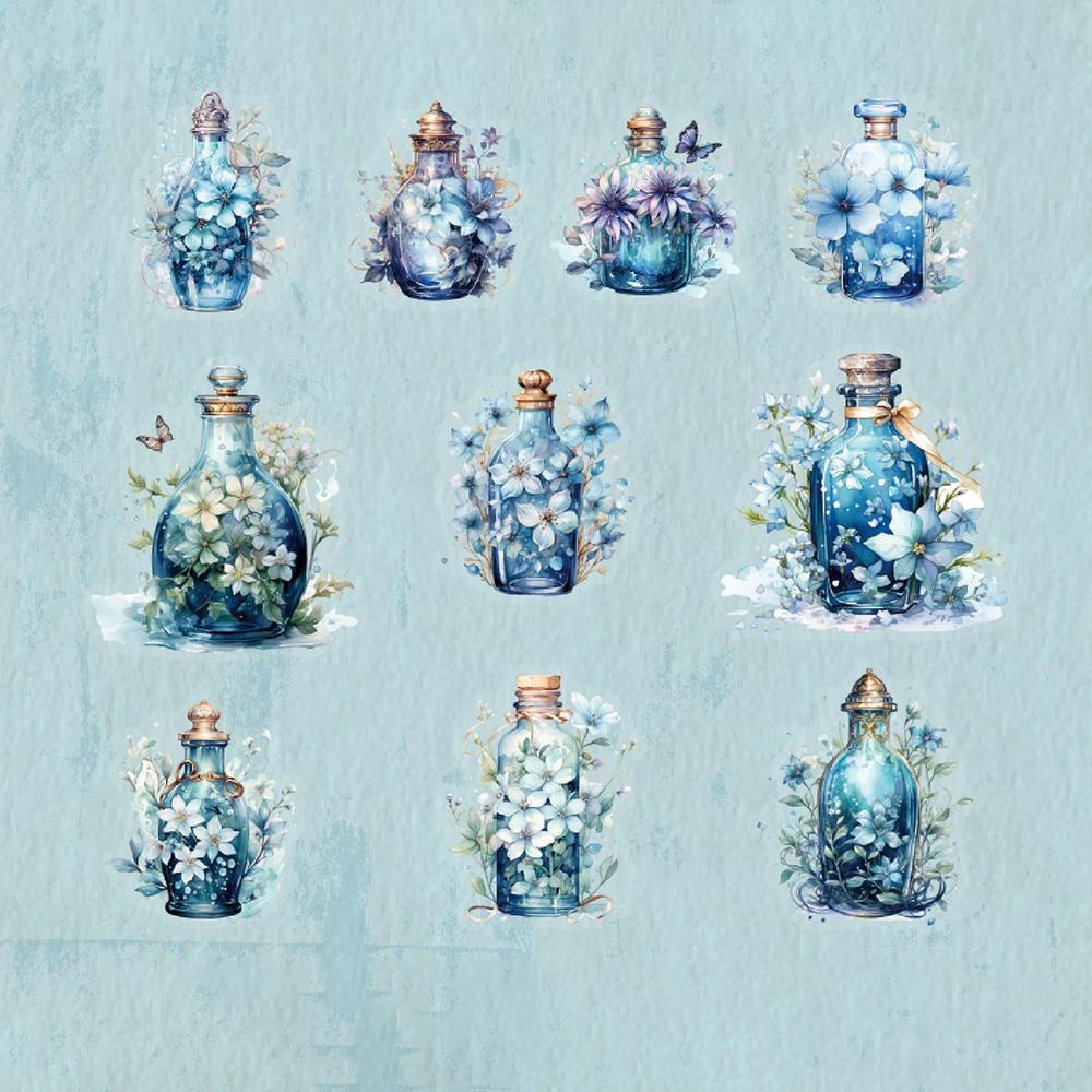 Vintage Flaschenaufkleber-Set DIY-Dekoration Scrapbooking Story in einer Flasche Serie PET-Aufkleber