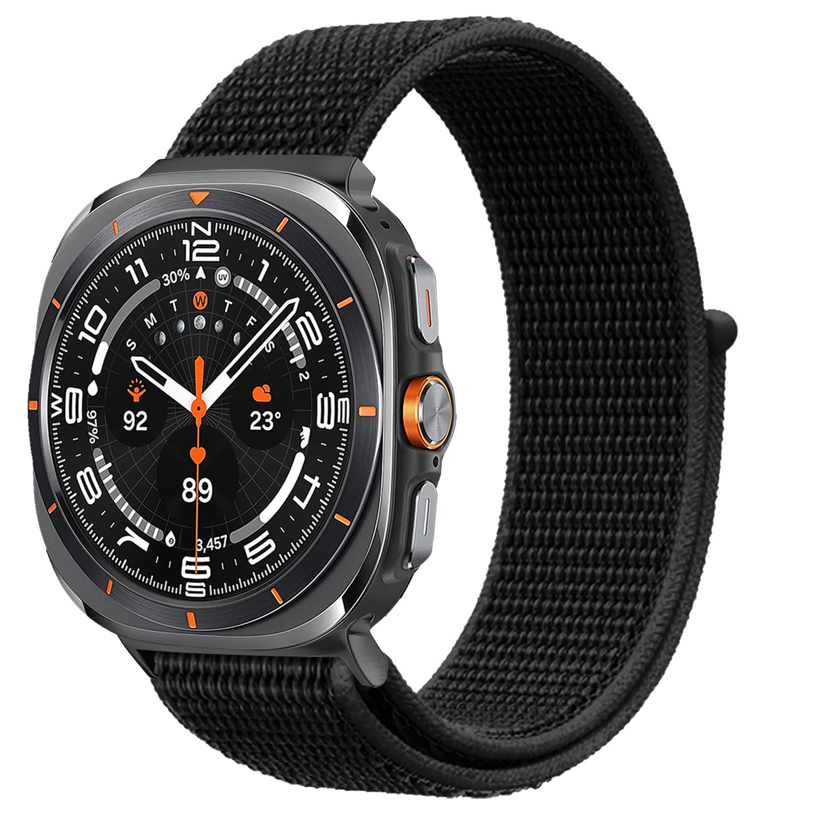

Band For Samsung Galaxy Watch 7 Ultra Strap 47mm smartwatch Accessories Sport Nylon Loop bracelet Galaxy watch 2026 Ultra 47 mm Galaxy watch 7 Ultra чёрный