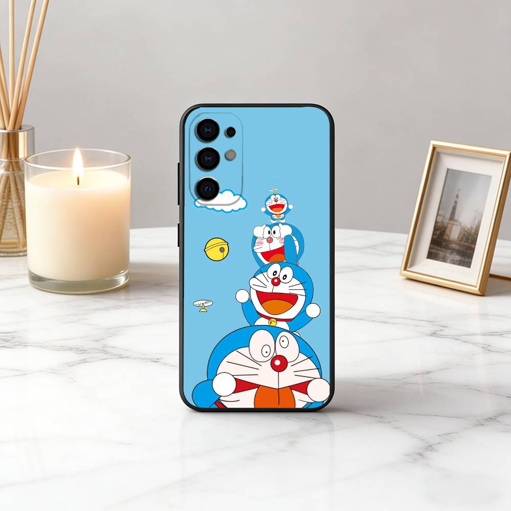 Clever cute D-Doraemon-es Phone Case Black Silicone Soft For Samsung S25,S24,S21,S22,S23,S30,Ultra,S20,Plus,Fe,Lite