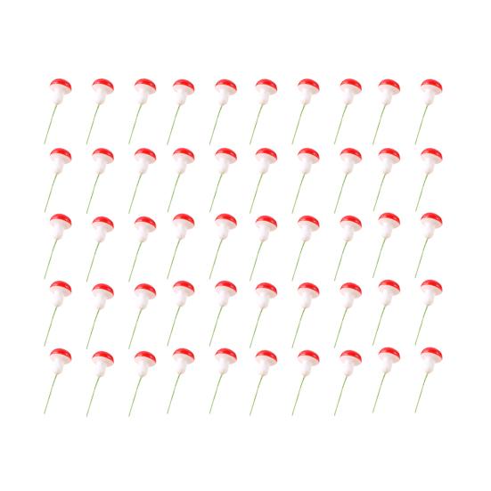 

50 шт. Украшение в виде гриба Реалистичный Праздничный Декоративный Восхитительный Мини Красный Миниатюрный Гриб для Вечеринки 2.5cm