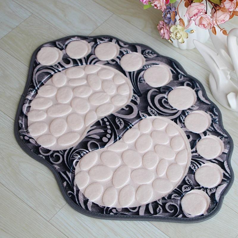 1pc-Door Mats Cute Big Feet Water Absorbent Non-slip Bath Rug Mat Carpet