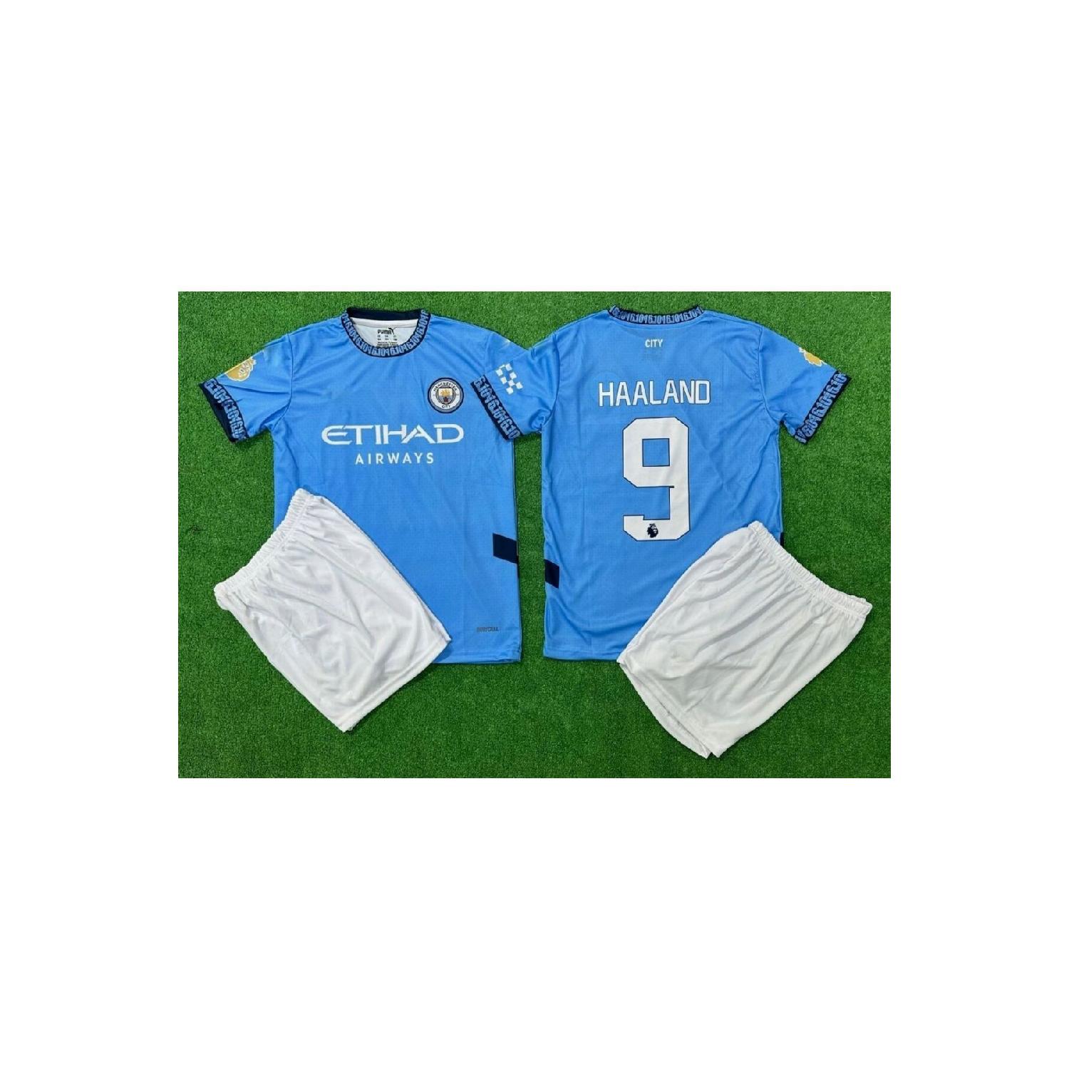 

2024/25 Трикотажные шорты Haaland Home Kids 3-4 Yaş синий