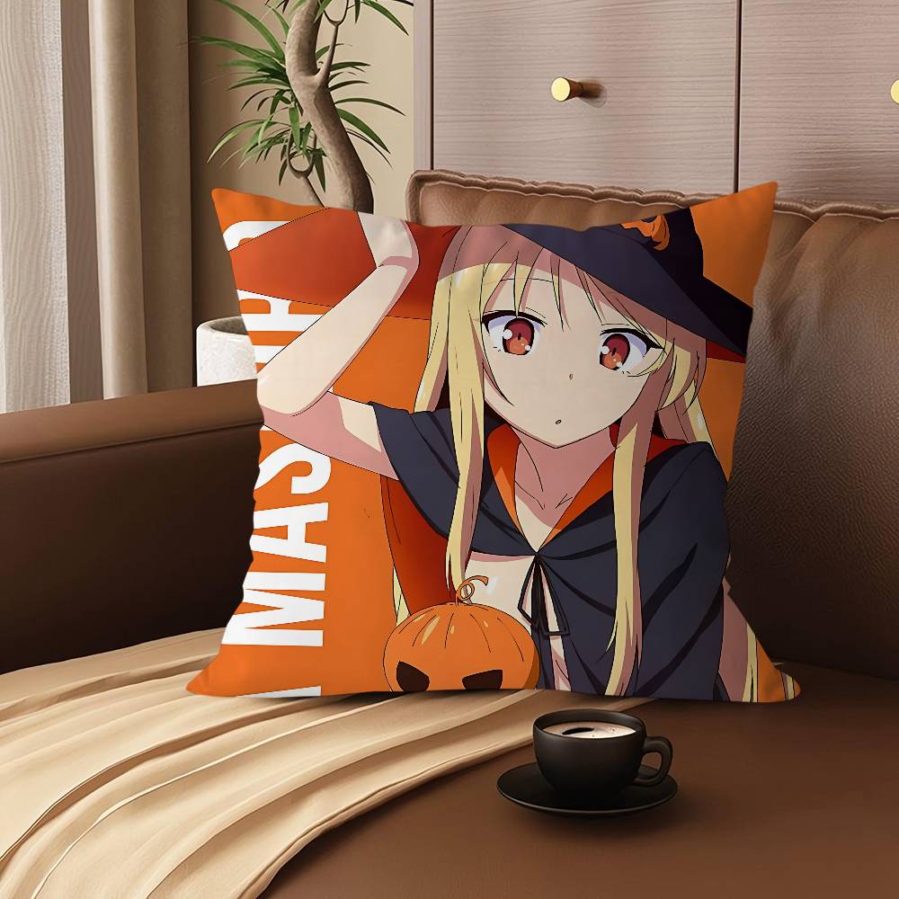 M-Mashiro Shiina Pillowcase Toon Gift Cushion Cover Bedroom Home Sofa Chair Seat Decor Pillow Case