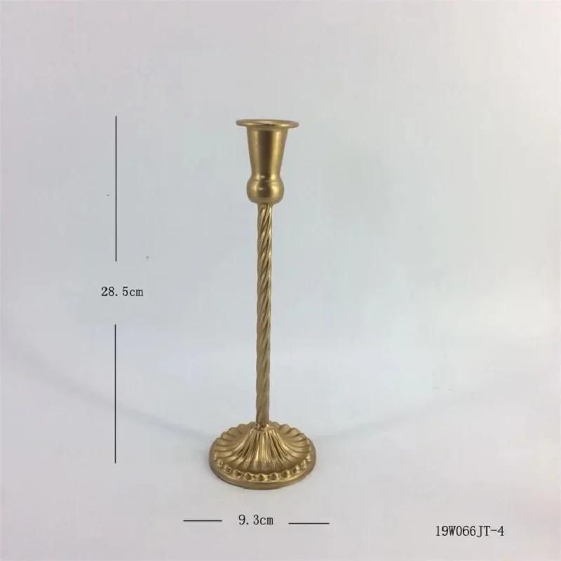 Enkel metall ljusstake Romantiska bröllopsdekorationer Järnkonst Ljusstakar Vardagsrum Ljusmiddagsdekoration