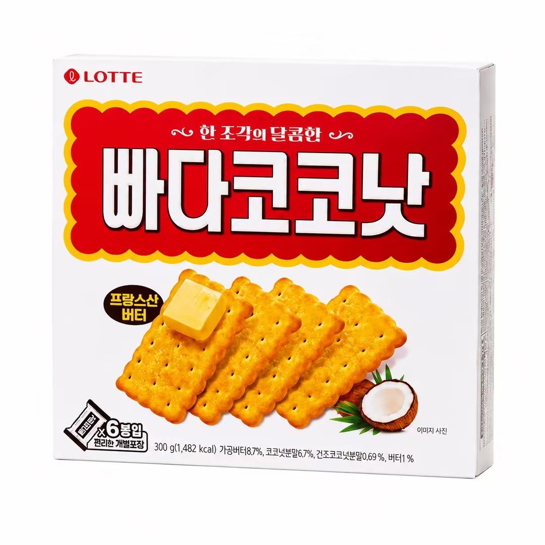 Lotte Butter Coconut Crispy Biscuits 300g Coconut Biscuits 300g