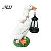 Outdoor Lighting for Garden Duck Statue with Solar Lantern, Cute Mom And Baby Sculpture Decorative Yard Art Lights Lamp, Waterproof Resin Light