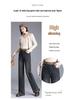 Women's Spring 2026 Retro Blue High-Waisted Wide-Leg Jeans - Fashionable Casual Style