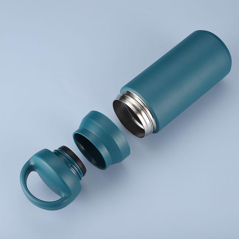 Handle Type Stainless Steel Vacuum Flask One Tone Frosted Water Cup Portable Car Trendy Insulation Coffee Cup