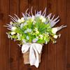 Door Hanger Basket Wreath Spring for Front Home Decor Artificial Flowers Hanging