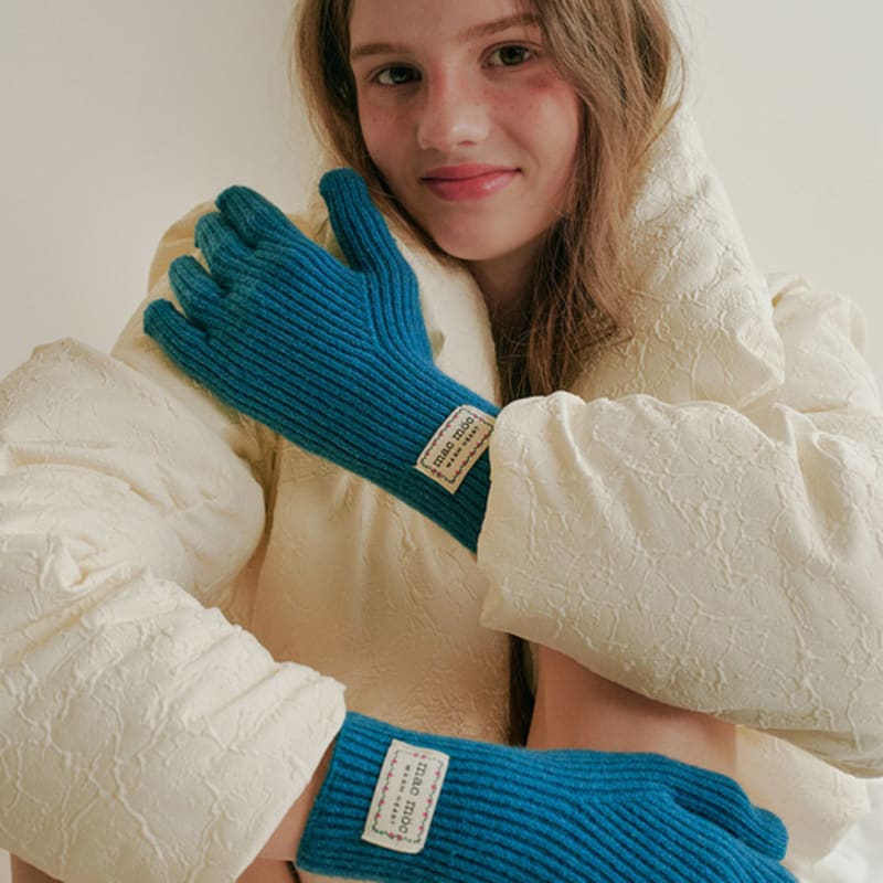 MAC MOC Merry Glove_Solid Soft Fingerhole Knit Glove__6 Colors