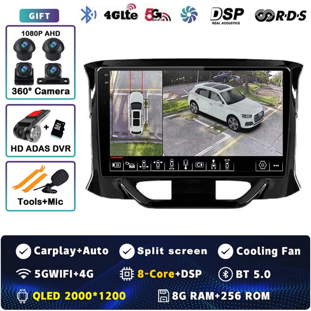 Android 14 Carplay Auto For LADA X Ray Xray 2015 - 2019 Car Radio Player Multimedia Stereo Navigation 4G+WIFI Head Unit Video BT