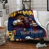 1 Stück Neymar Decke mit individuellem Namen, Geschenk, für Männer und Frauen, Weiche Decke, Gut für Schlafsofa Couch Reisen, Leichte Flanelldecke