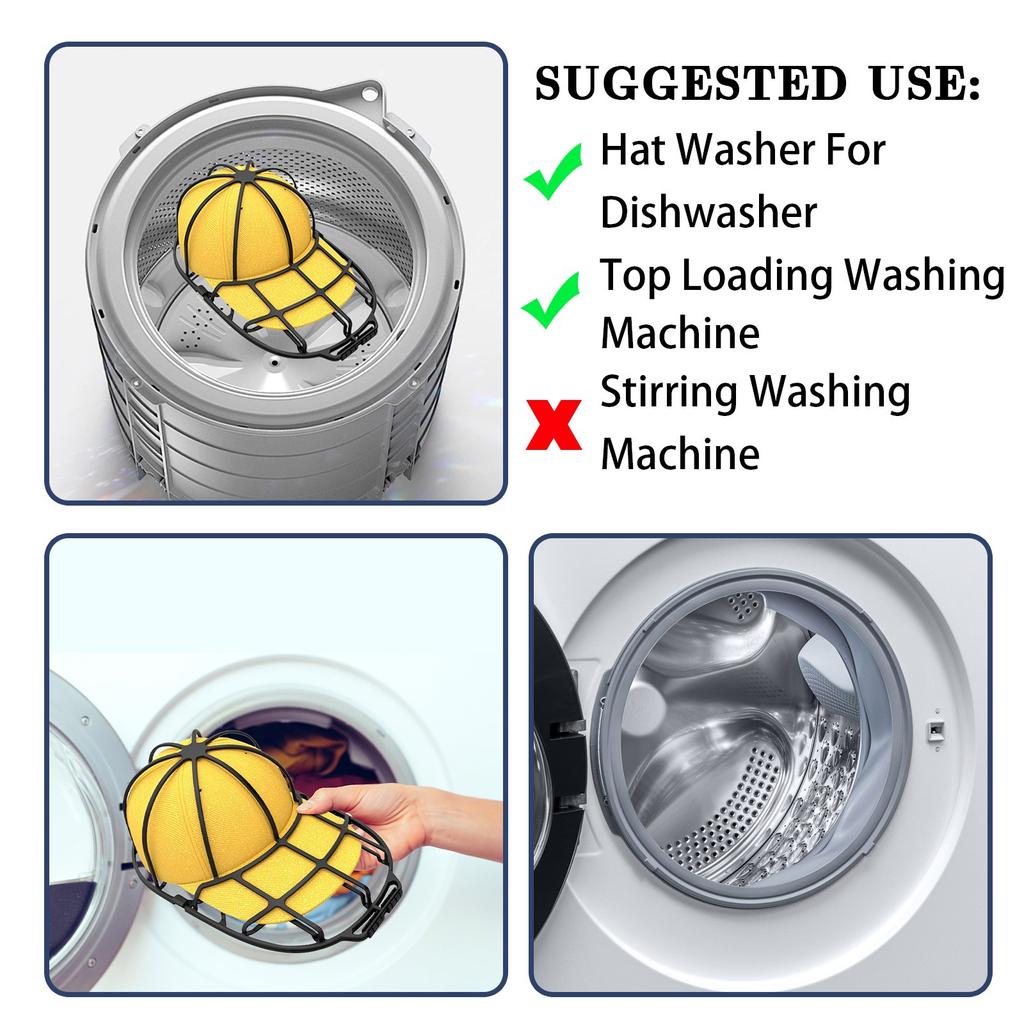 Hat Washer For Washing Machine, Baseball Cap Washer, Dishwasher, Hat, Flat Cap And Bow Cap Storage