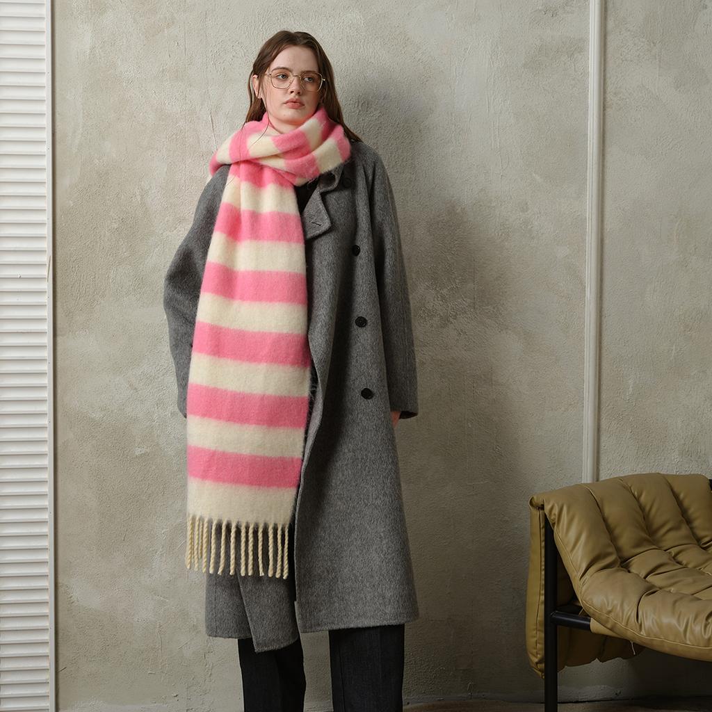10-color new acrylic imitation cashmere plaid scarf women's fringed autumn and winter thickened warm scarf shawl