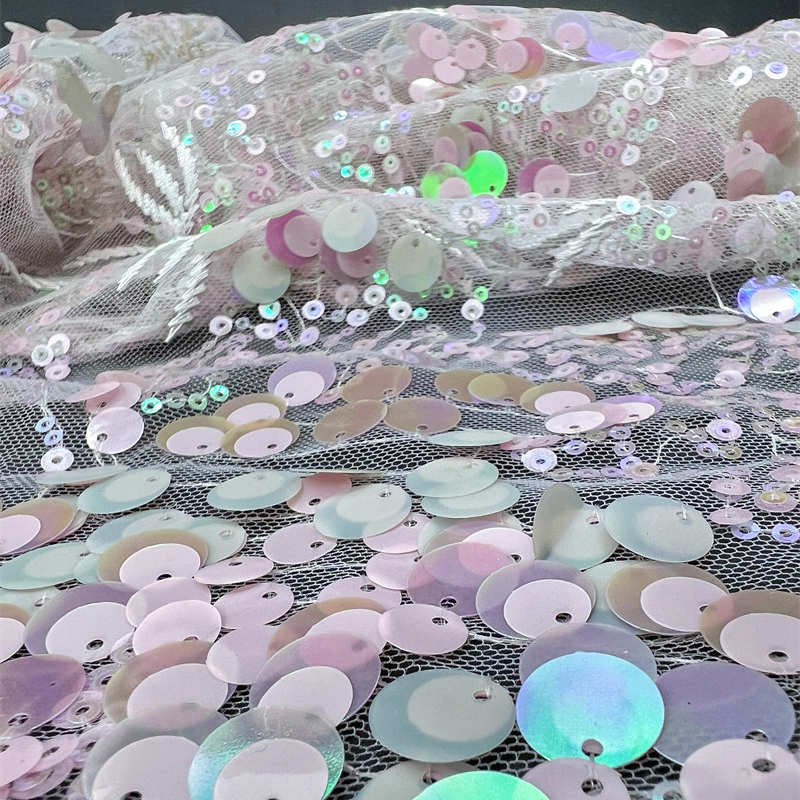 Beads Sequined High Quality DIY Fabric Pink Branches 9mm