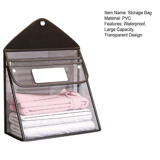 Yousheng Bathroom Hanging Bag Storage Organizer Large Capacity Waterproof Transparent Cosmetic Clothing Bag Container