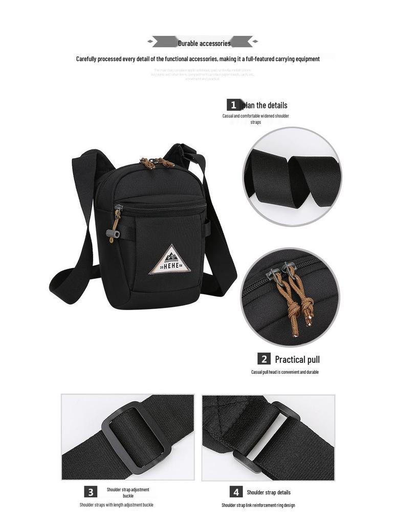 Men's Lightweight Multifunctional Cycling Crossbody Bag with Water Bottle Holder