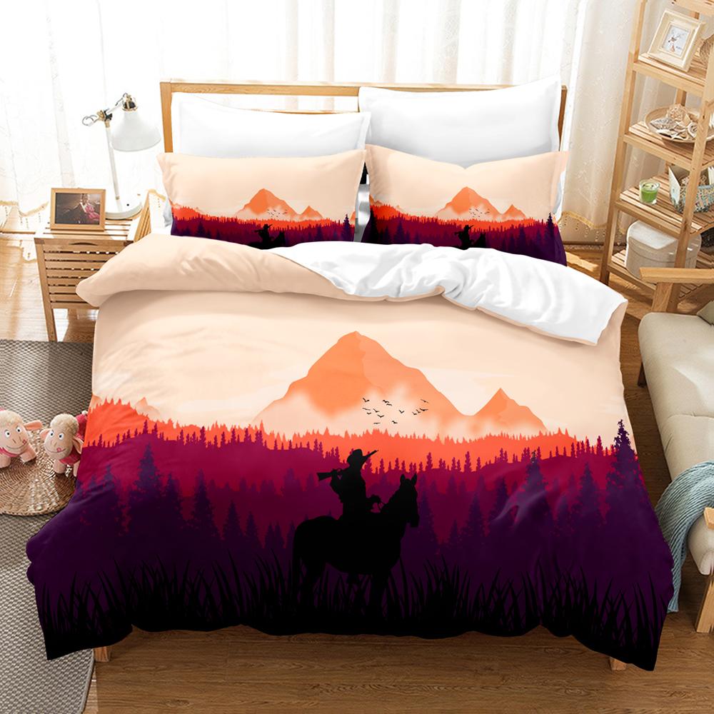 3D Print Game Red Dead Redemption 2_3pcs Bedding Sets Duvet Cover Set With Pillowcase Twin Full Queen King Bedclothes Bed Linen