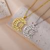  Triple Moon Goddess Necklace for Women Wiccan Crescent Celtic Knot Pendant Chain Stainless Steel Talisman Jewelry Gift