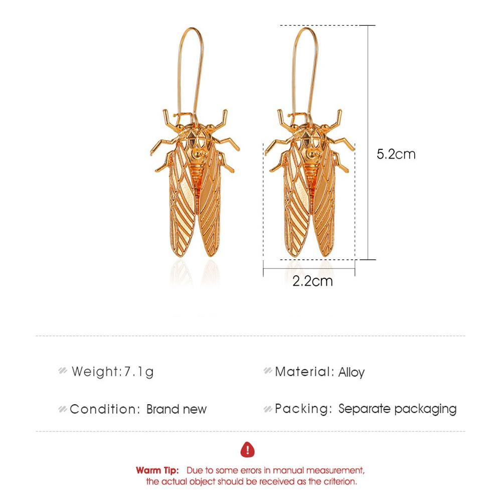 1 Pair of Women's Earrings Alloy Insect-shape Long Earrings