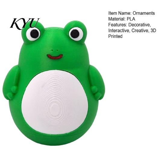 Educational Growth Accompanying Gifts 3D Printed Mini Frog Tumbler Toy, Roly-Poly Wobbling Cartoon Miniature Figures, Baby Attention Grabbing