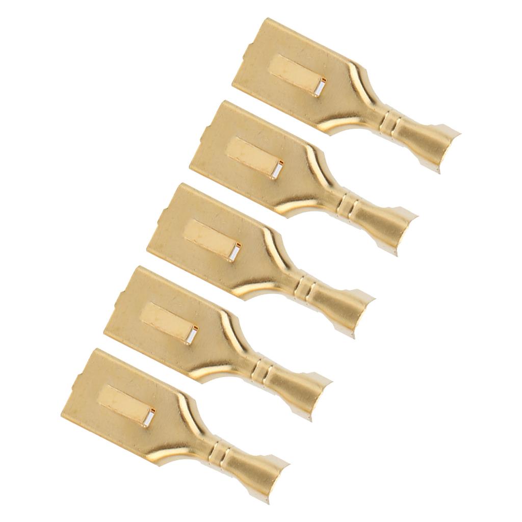 100 Stück Flachstecker Quadratischer Messingstecker Steckverbinder Klemme 7,8 mm