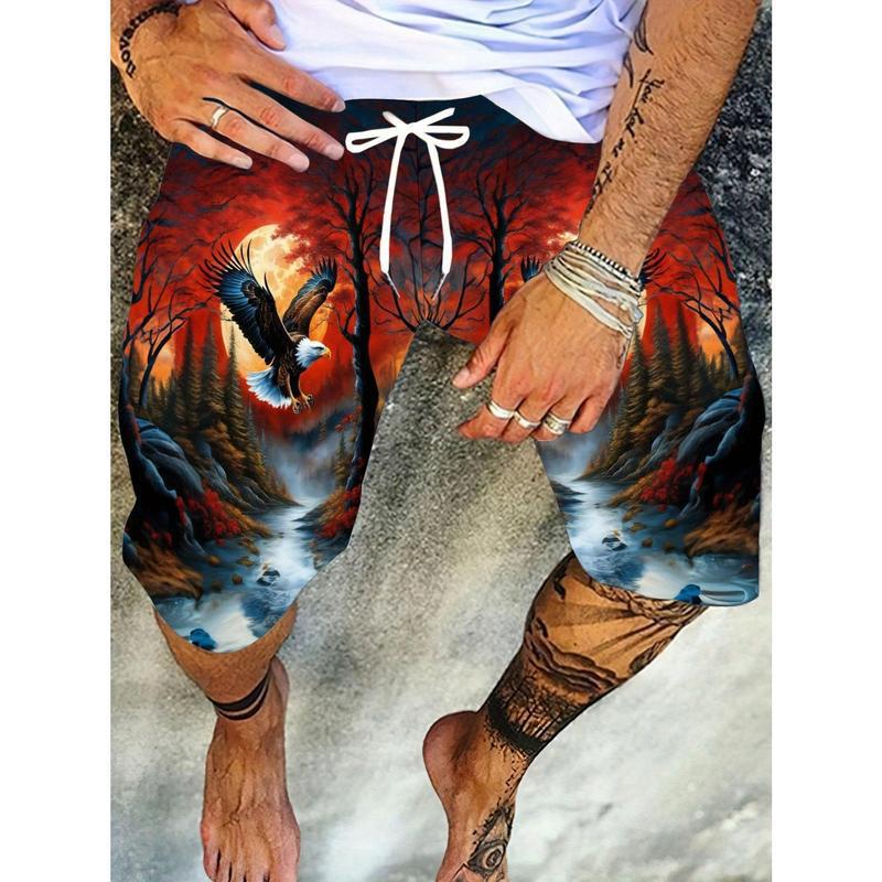 Eagle Men s Plus Size Swim Trunks - New Style Beach Shorts 2XL