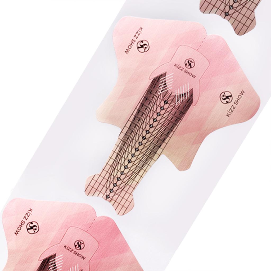 Detachable Paper Manicure Extension Holder Plus Long Fishshaped Tool French Phototherapy Extension Tool Paper Holder