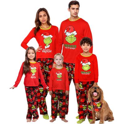 Weihnachten Familie passende Pyjamas Set, Mutter Kind Baby Cartoon Print Pyjamas Home Kleidung Set
