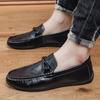 2025 Men's Leather Loafers Slip On Business Casual Shoes For Men Waterproof Driving Shoes Comfortable Soft Designer Shoes