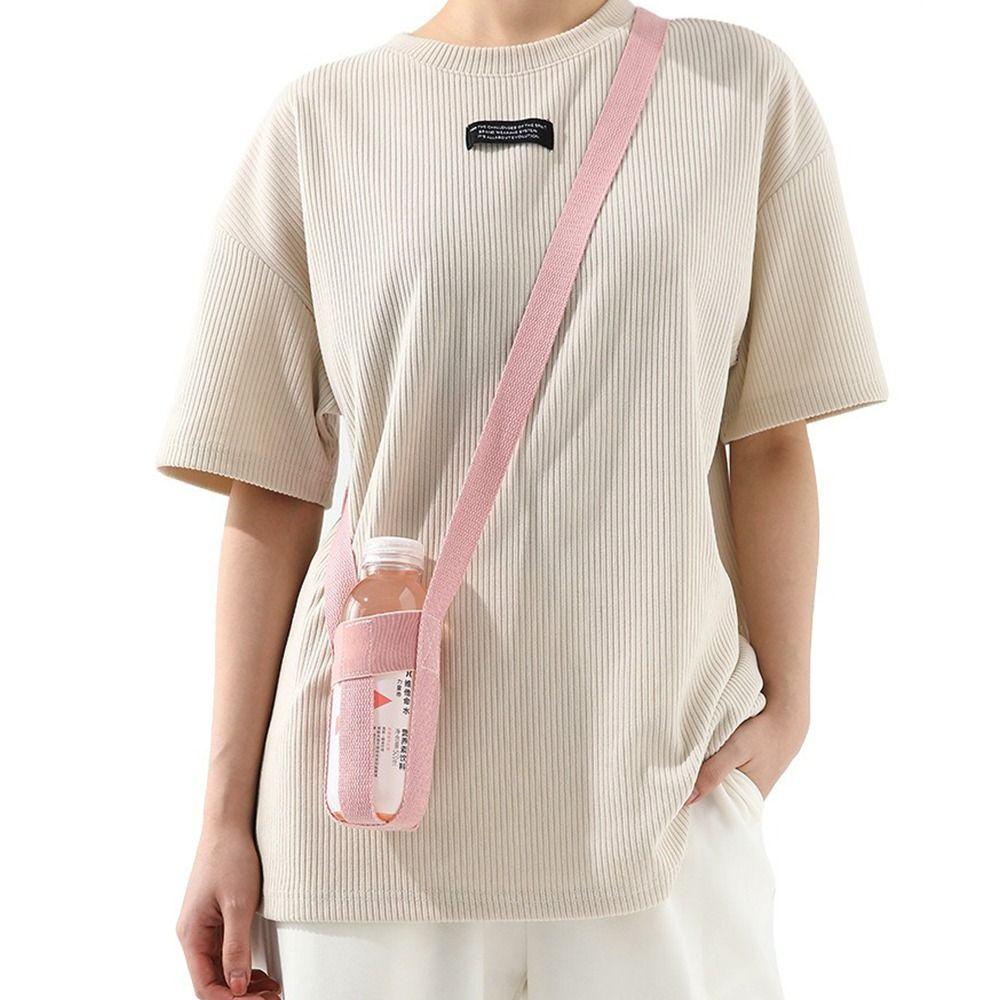with Adjustable Shoulder Strap Beverage Bag Reusable Water Bottle Bag Portable Cup Sleeve