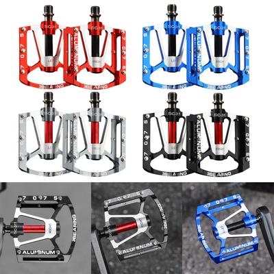 Rutschfeste Pedale für Rennräder, Pedale aus Aluminiumlegierung, Pedale für Mountainbikes, 3 Lager, breite, flache Fahrradpedale