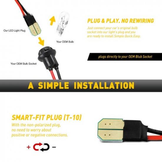 White LED Plate License Light Assembly For 2015- Ford F-150