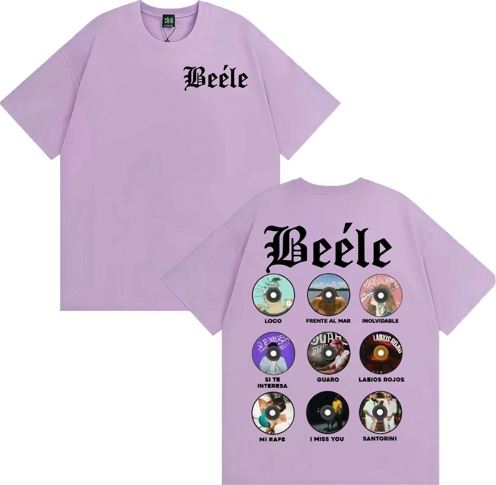 Rapper BEELE Music Album 2025 Graphic T-shirts Men's Clothing Hip Hop High Street T Shirt Unisex Cotton Casual Oversized T-shirt