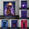Cartoon Animals Cute Black Cat Prints Poster Canvas Painting Hd Modern Wall Art Pictures For Living Room Bedroom Home Decoration