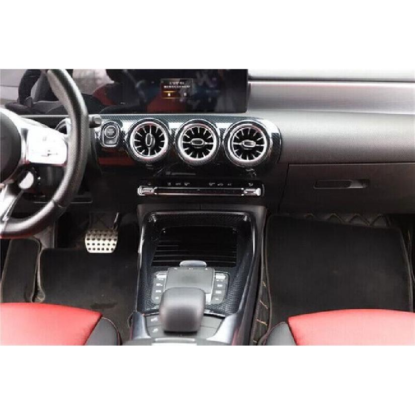 Middle Console Air Outlet Vent Cover 19~21 For Mercedes Benz AMG35 Carbon Fiber