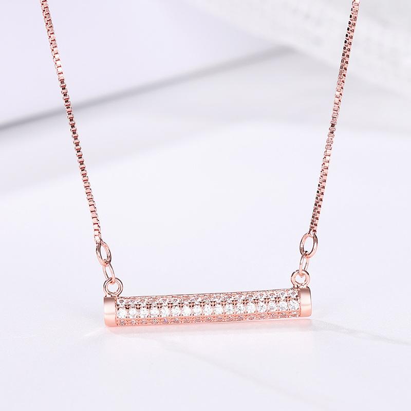 

Женское ожерелье Lindon, кулон из медного сплава, циркон, модный подарок розового золота