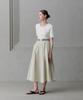Owaiwai Cotton Flare Long Skirt_Beige