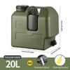 20L Camping Water Container Large Capacity Emergency Water Jug with Spigot & Hand Sanitizer Jar Plastic Water Storage Bucket