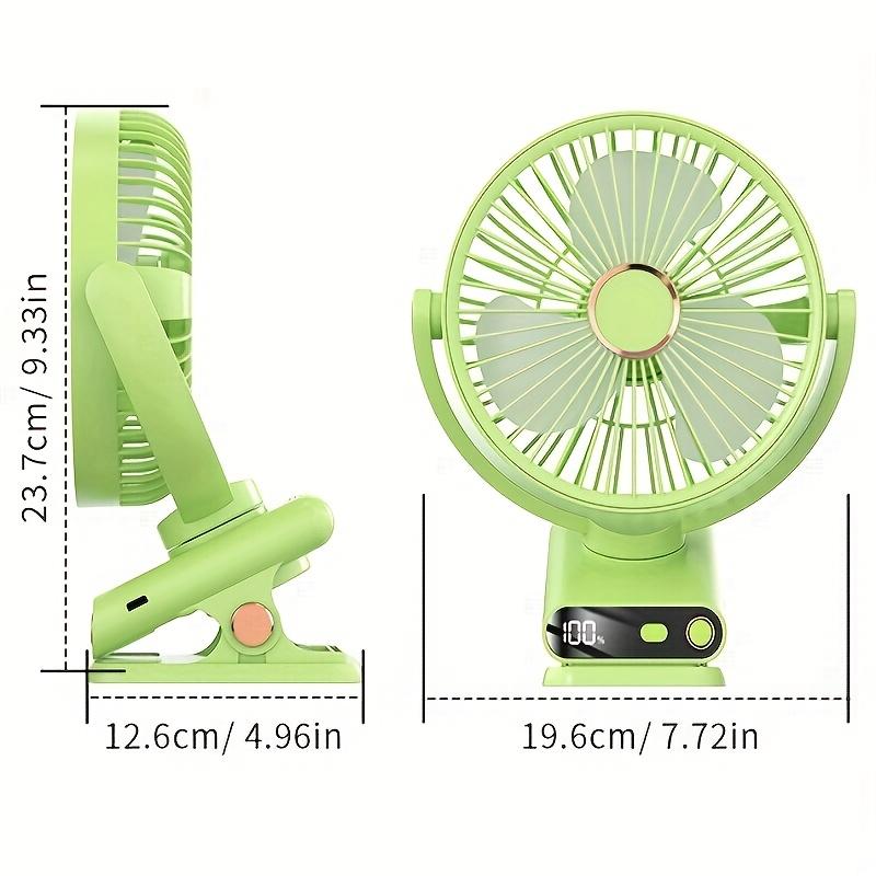 2000mAh Rechargeable Cordless Standing Fan with Digital Display,Auto Shake Operation, 5 Speed Adjustable Speeds, 90° Tiltable Head, Night Light