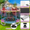 Children's Indoor Trampoline with Safety Fence for Ages 0-6
