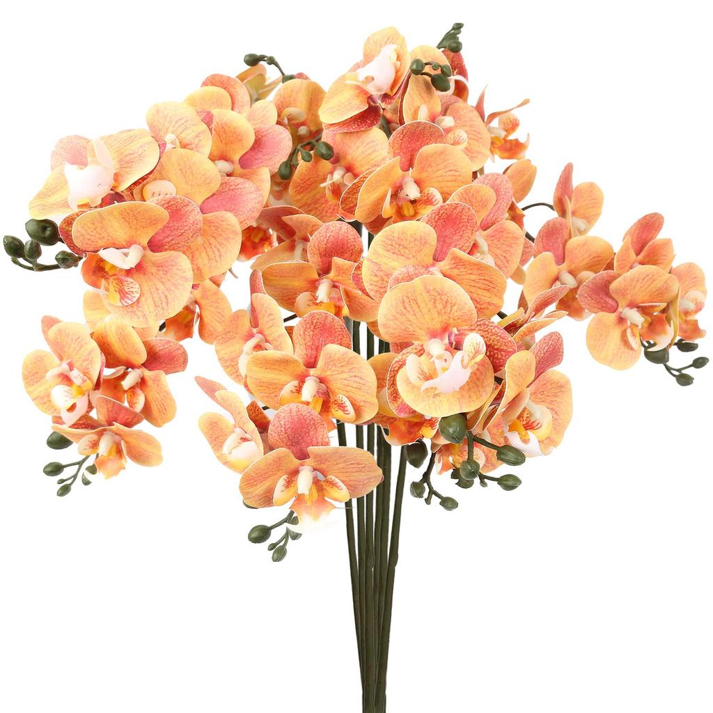 6 sztuk orchidea Phalaenopsis sztuczny kwiat 61cm sztuczna orchidea prawdziwy dotyk lateksowe sztuczne storczyki sztuczna orchidea fałszywa orchidea dla Home Office dekoracje ślubne