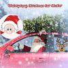 LOKIPA Christmas Car Sticker, 2PCS Christmas Car Window Decals Cute Santa Car Window Stickers for Christmas Car Decorations Accessories (Reindeer and