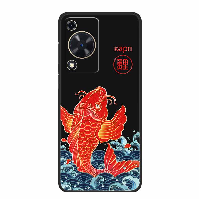 3D Emboss Case For Huawei Nova Y72s Y63 Y72 12s Pura 70 Pro Ultra P60 Pro Phone Case Y 72 S Y 63 Black Silicone Soft Back Cover