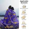 1pc, Aladdin-Inspired Home Decorative Throw Blanket: A Magical Gift for Your Living Room, Bedroom, or Outdoor, Flannel Coverlet