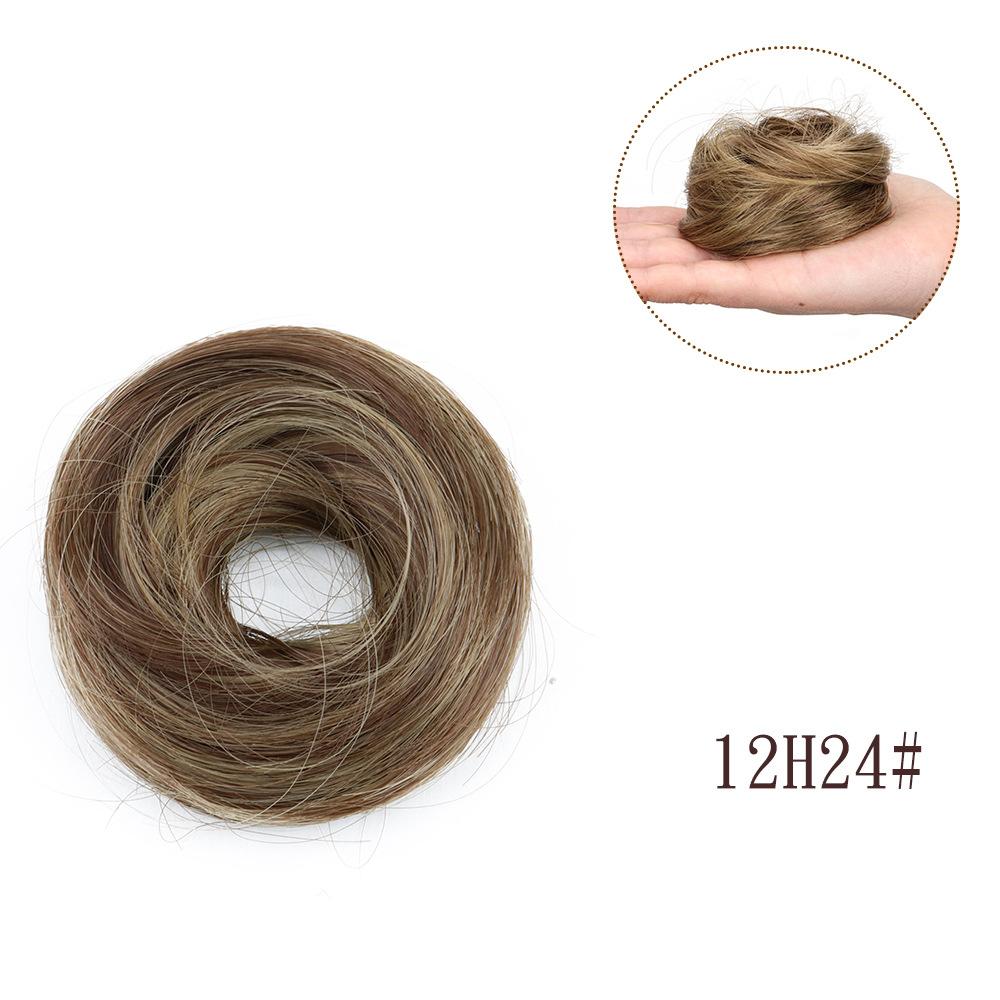 Synthetic Messy Dount Hair Buns Updo Chignon With Elastic Hair Exension for Women Daily Lazy Hair Accessories